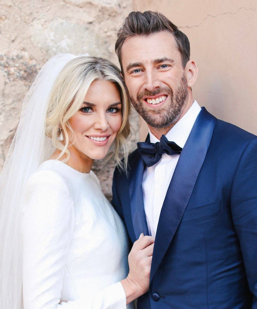 Charissa Thompson with her husband Kyle Thousand on their wedding day